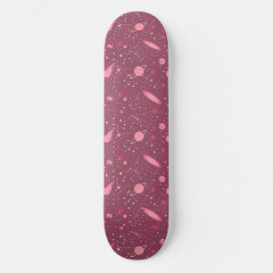 Unique Pink Astrology Design Skateboard