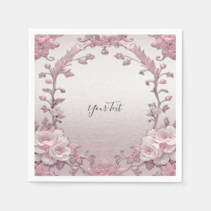 Unique Pink Floral Napkins
