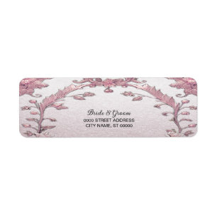 Unique Pink Floral Return Address Label