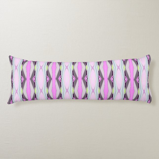 Unique Pink Pattern Body Cushion (Front)