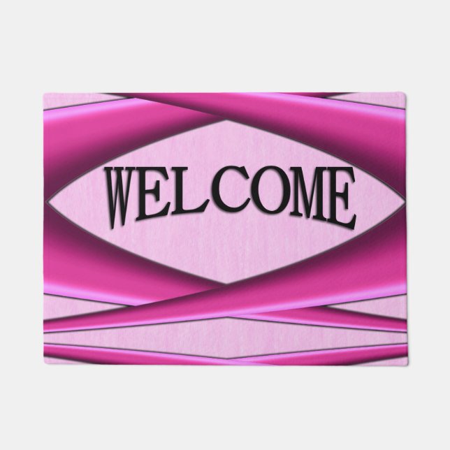 Unique Pink Pattern Doormat (Front)