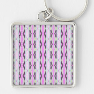 Unique Pink Pattern Key Ring