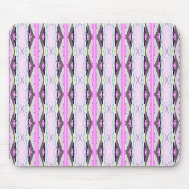 Unique Pink Pattern Mouse Mat (Front)