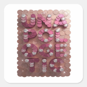 Unique Pink UNAPOGETIC Sticker Graphic