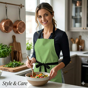 Unique Pistachio Apron with Personalised Touch