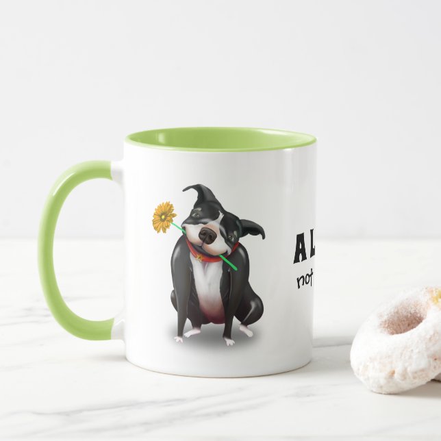 Unique Pitbull Mugs | Personalised Dog Lover Gifts (With Donut)