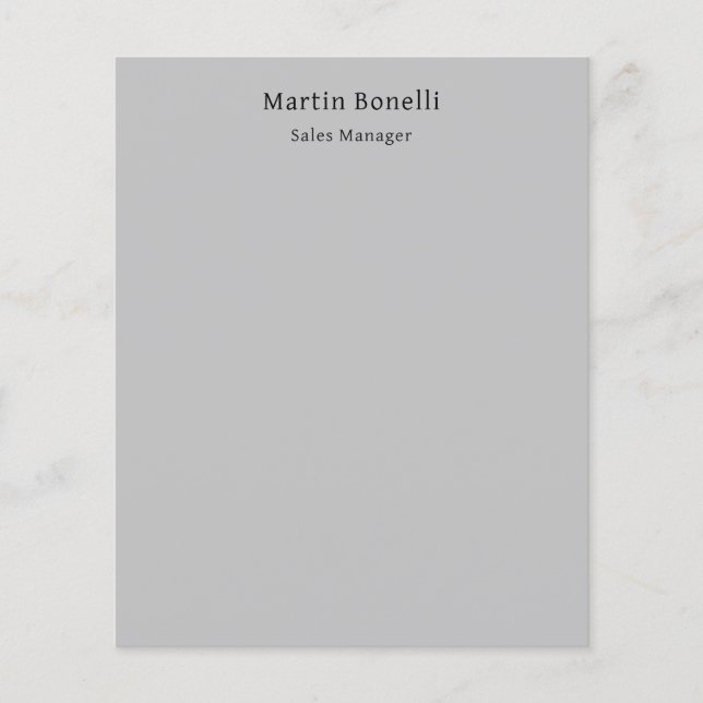 Unique Plain Grey Paper Sheet (Front)