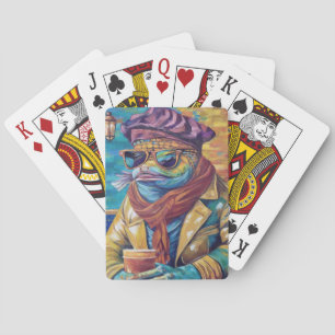 Unique playing cards with fish