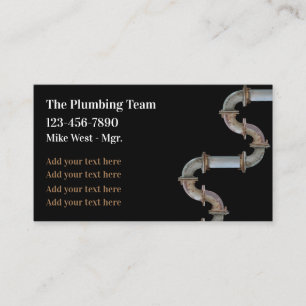 Unique Plumber Service Business Cards