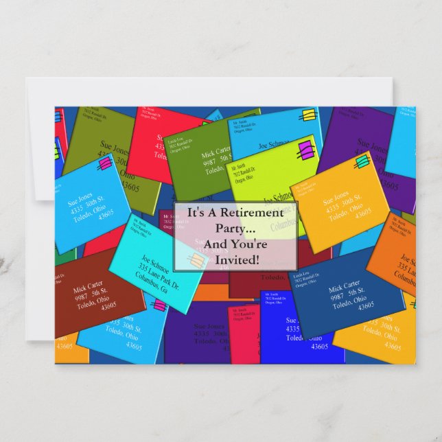 Unique POSTAL WORKER Retirement Invitations II (Front)
