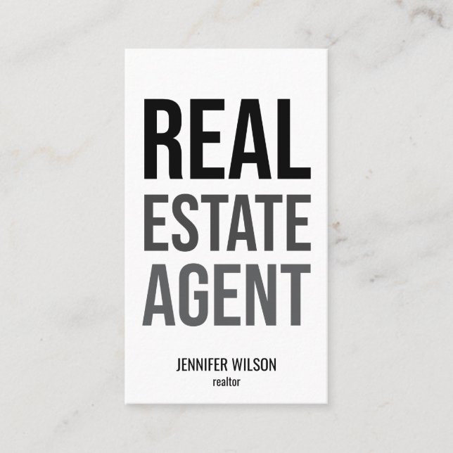 Unique Professional Real Estate Agent Realtor QR Business Card (Front)