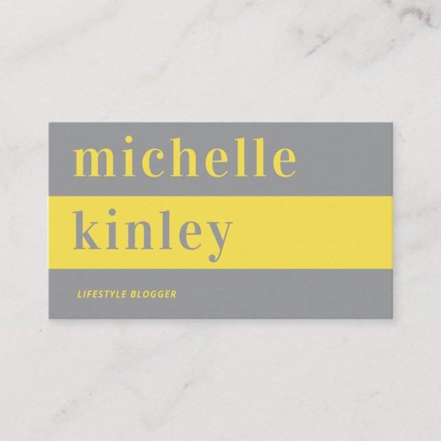 Unique professional trendy typography networking business card (Front)