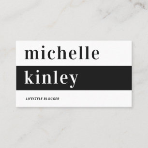 Unique professional trendy typography networking business card