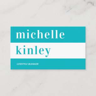 Unique professional trendy typography networking business card