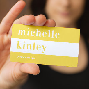 Unique professional trendy typography networking business card