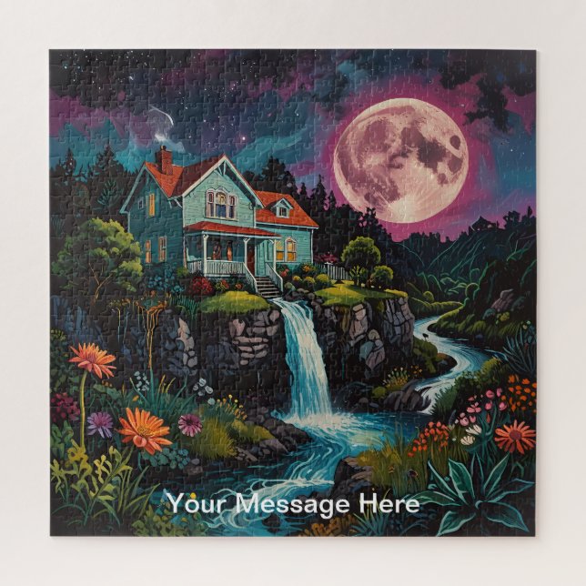 Unique psychedelic & fun personalised jigsaw puzzle (Vertical)
