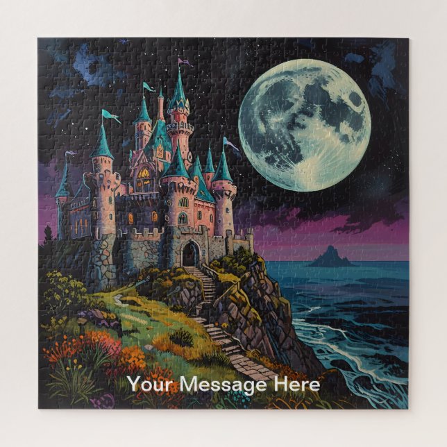 Unique psychedelic & fun personalised jigsaw puzzle (Vertical)