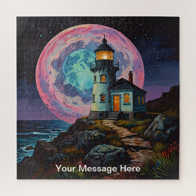 Unique psychedelic & fun personalised jigsaw puzzle (Vertical)