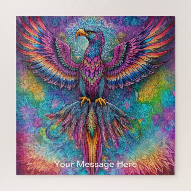 Unique psychedelic & fun personalised jigsaw puzzle (Vertical)