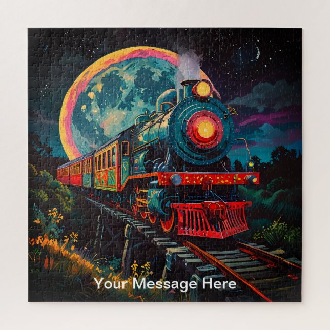 Unique psychedelic & fun personalised jigsaw puzzle (Vertical)