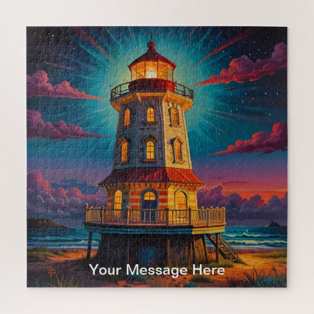 Unique psychedelic & fun personalised jigsaw puzzle (Vertical)