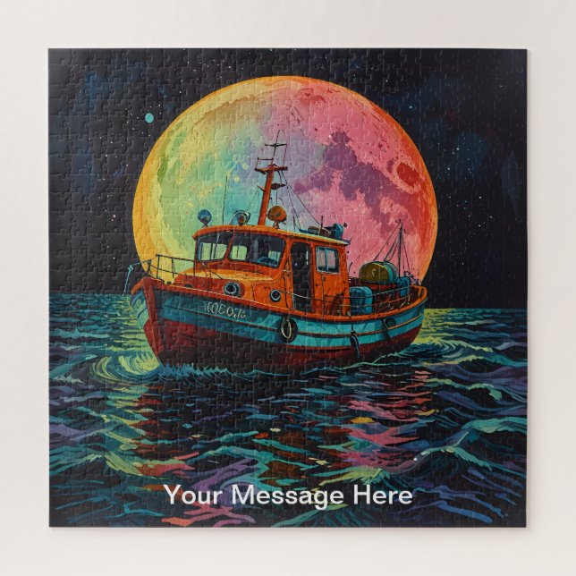 Unique psychedelic & fun personalised jigsaw puzzle (Vertical)