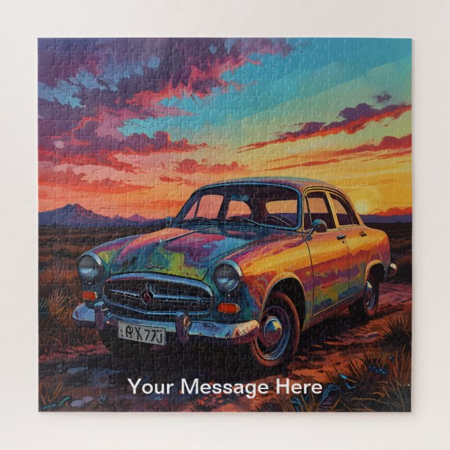 Unique psychedelic & fun personalised jigsaw puzzle (Vertical)