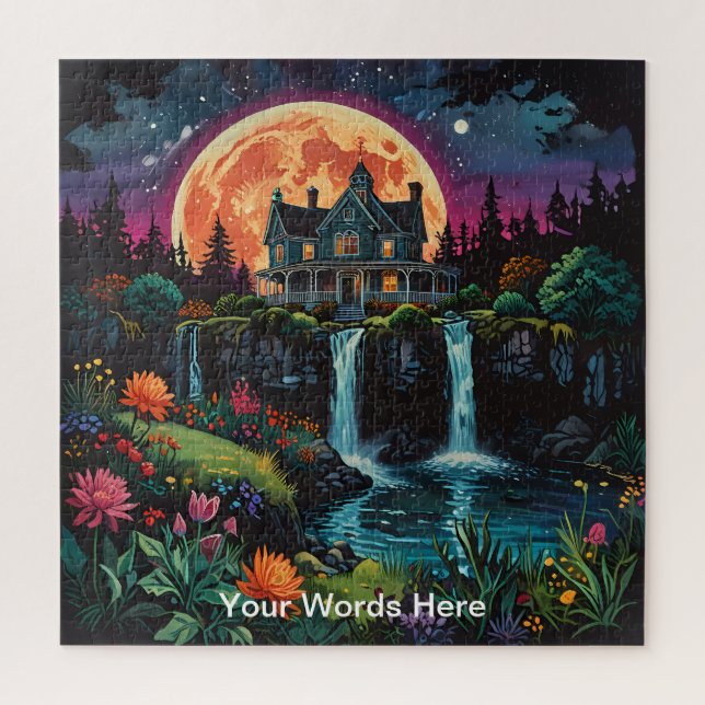 Unique psychedelic & fun personalised jigsaw puzzle (Vertical)