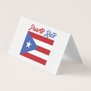 Unique Puerto Rico Flag Business Card