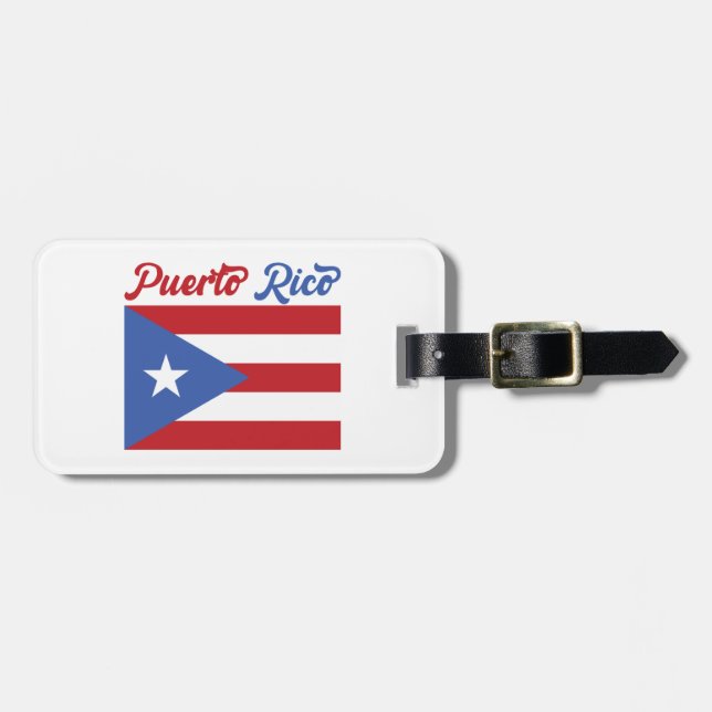 Unique Puerto Rico Flag  Luggage Tag (Front Horizontal)
