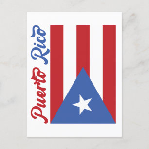 Unique Puerto Rico Flag Postcard