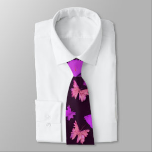 Unique Purple Butterflies Pattern Tie