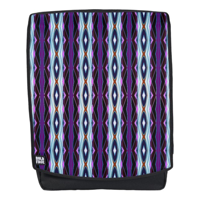 Unique Purple Pattern Backpack (Front)
