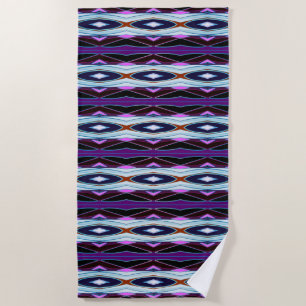 Unique Purple Pattern Beach Towel