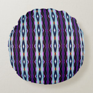 Unique Purple Pattern Round Cushion