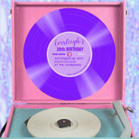 Unique Purple Vinyl Record Birthday