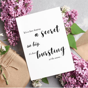 Unique Puzzle Card - Secret Bursting Baby Reveal