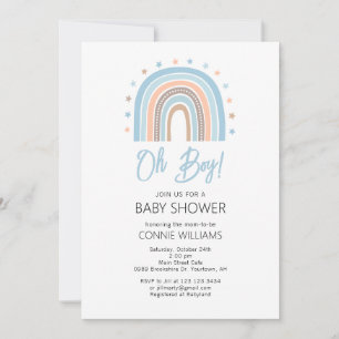 Unique Rainbow Baby Shower Invitation It's a boy