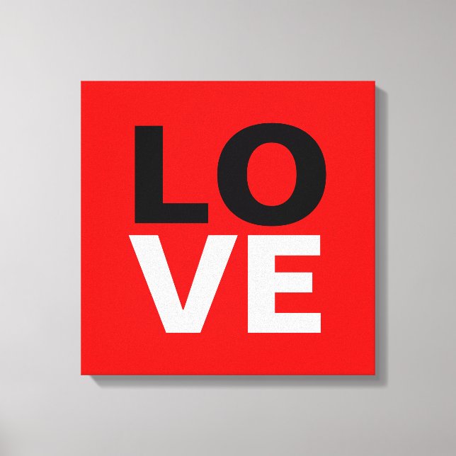 Unique Red Background Love Romance Canvas Print (Front)