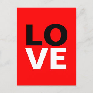 Unique Red Background Love Romance Postcard