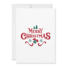 Unique Red Christmas Card