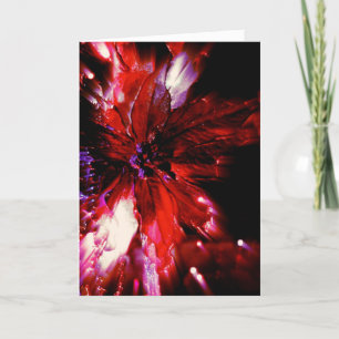 unique red on black Christmas card