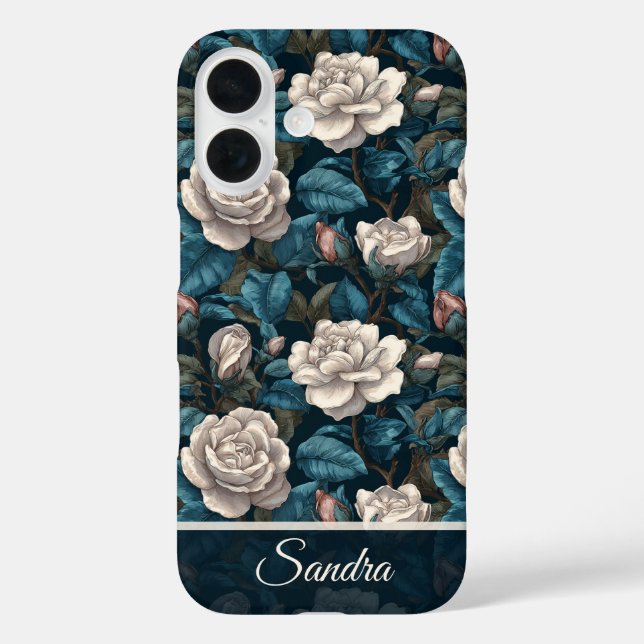 Unique Retirement Gift Gardenias Floral Custom Case-Mate iPhone Case (Back)
