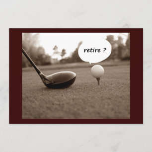 "UNIQUE RETIREMENT PARTY" INVITATION (GOLF STYLE)