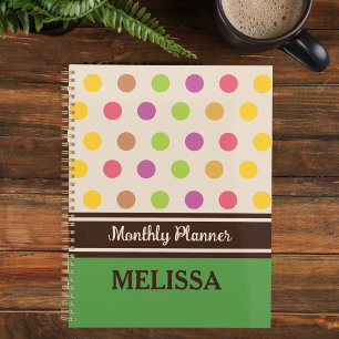 Unique Retro Colourful Dotted Green Background Planner