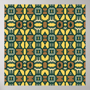 Unique retro geometrical pattern,  vintage seamles poster
