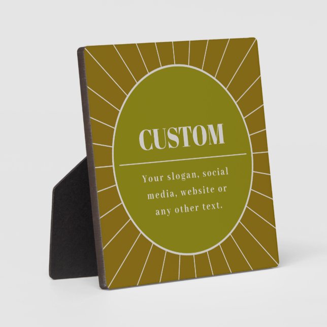 Unique Retro Inspired Editable Design Template Plaque (Front)