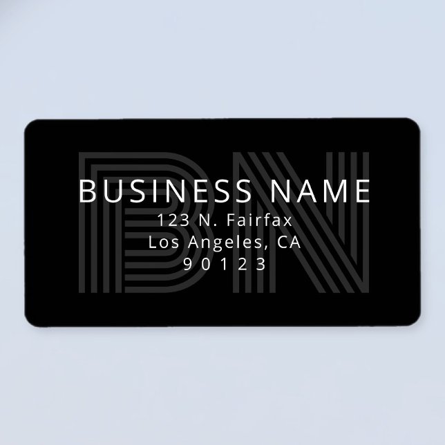 Unique Retro-Modern Monogram Return Address Label (Creator Uploaded)