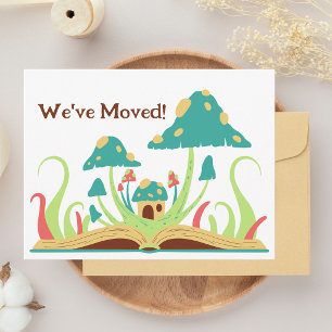 Unique Retro We Have Moved Modern Postcard