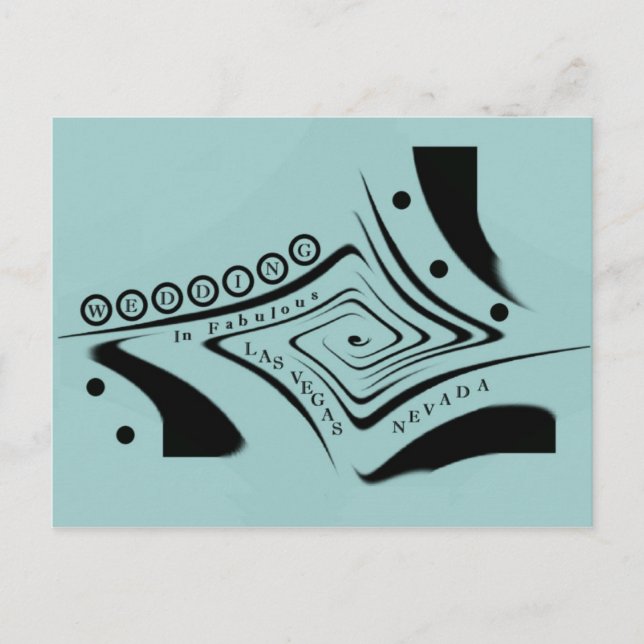 UNIQUE RETRO WEDDING In Las Vegas Postcard (Front)